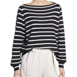 Striped Black and White Women's Sweater